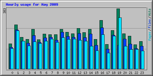 Hourly usage for May 2009
