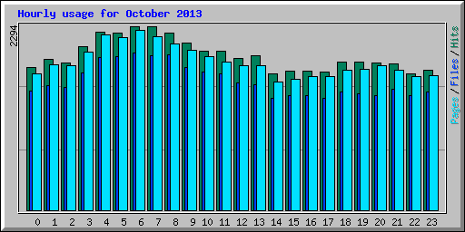 Hourly usage for October 2013