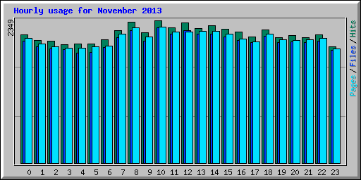 Hourly usage for November 2013