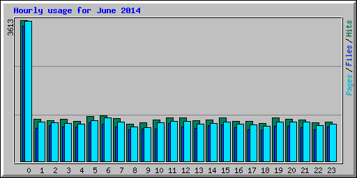 Hourly usage for June 2014