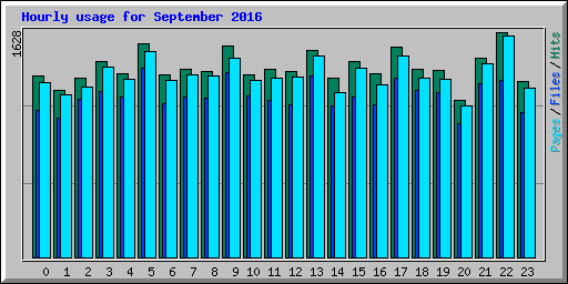 Hourly usage for September 2016