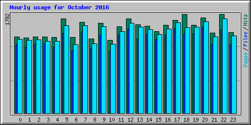 Hourly usage for October 2016