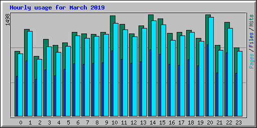 Hourly usage for March 2019