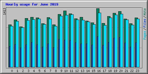 Hourly usage for June 2019