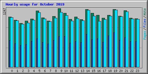 Hourly usage for October 2019