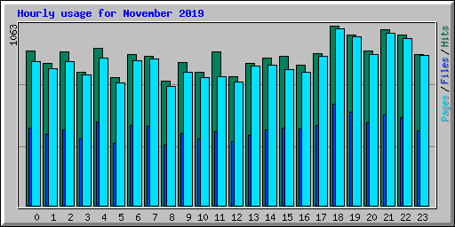 Hourly usage for November 2019