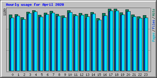 Hourly usage for April 2020
