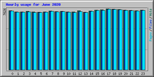 Hourly usage for June 2020